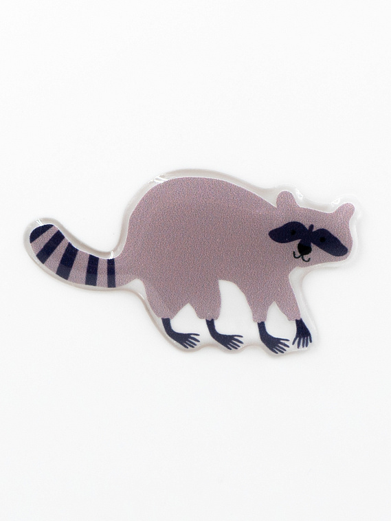 Стикер объемный "Енот" 606x758